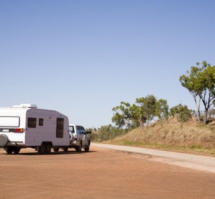 Caravan in Outback Australia